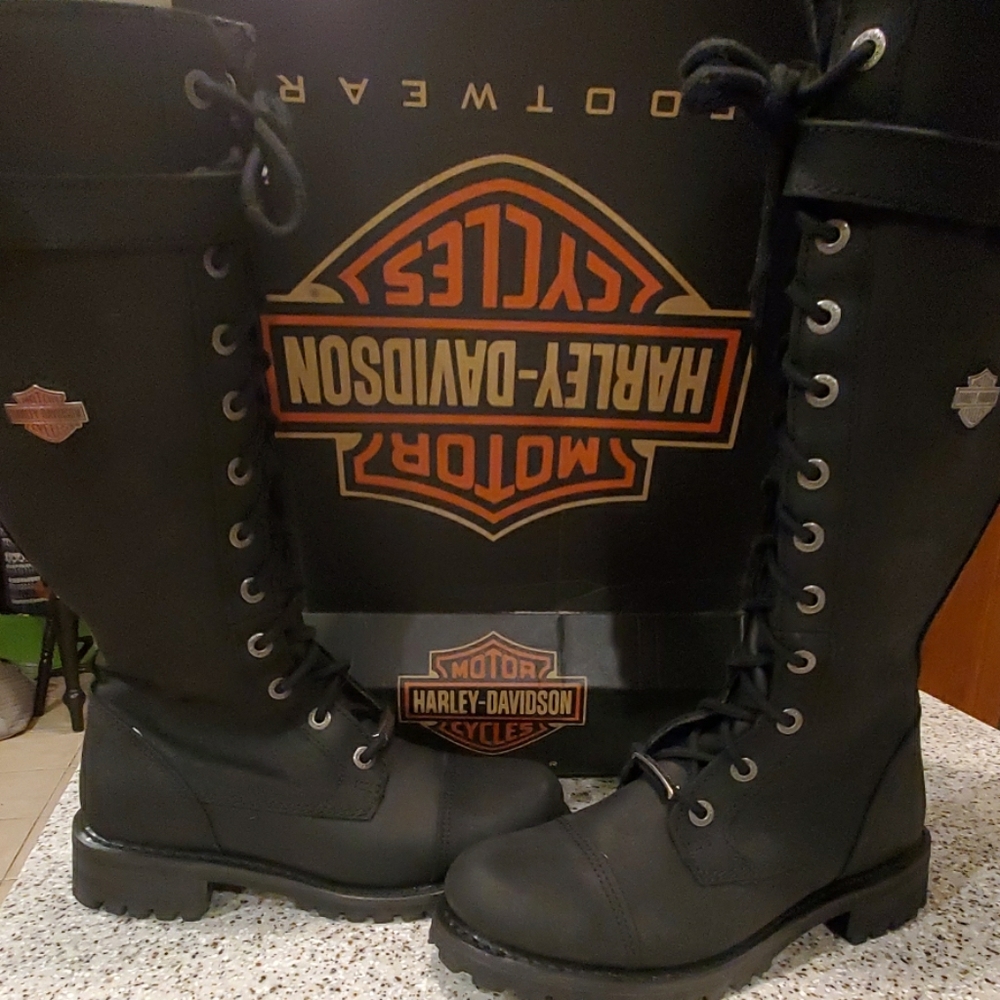 Size 7.5 Harley Davidson Black Noir Savannah boots